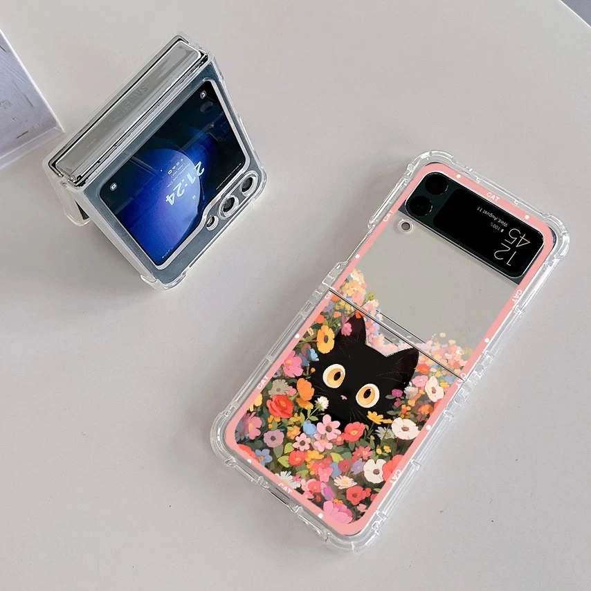 Cute Cat Cartoon Luxury Soft Anti-Fall Phone Case