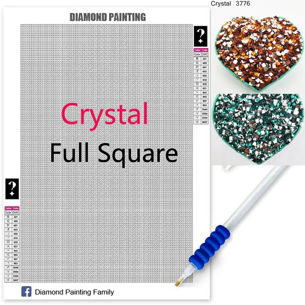 

Crystal Full Square Mystery 5D Diamond Painting Cross Stitch Resin Diamond Embroidery Mosaic Rhinestones Needlework Home Decor