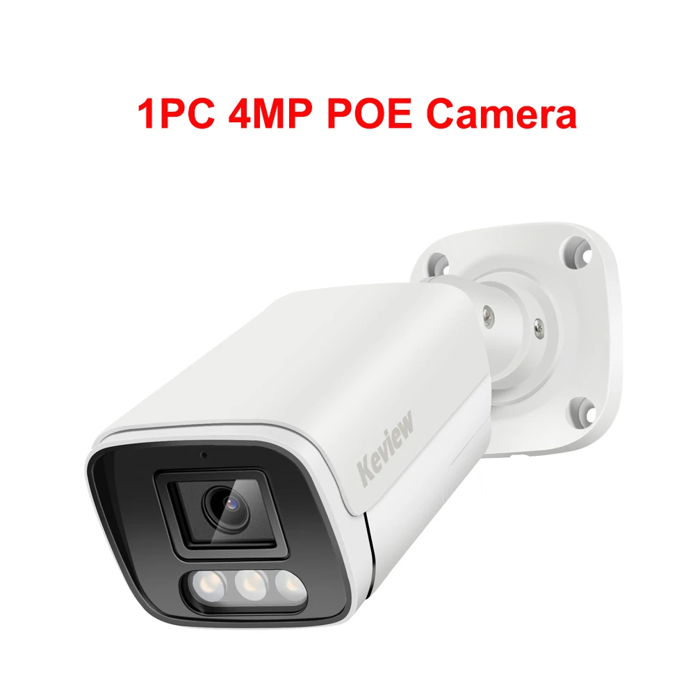 8MP 4K POE IP Camera Audio Outdoor H.265 Onvif Metal Bullet CCTV Home 4MP Color Night Vision Security Camera