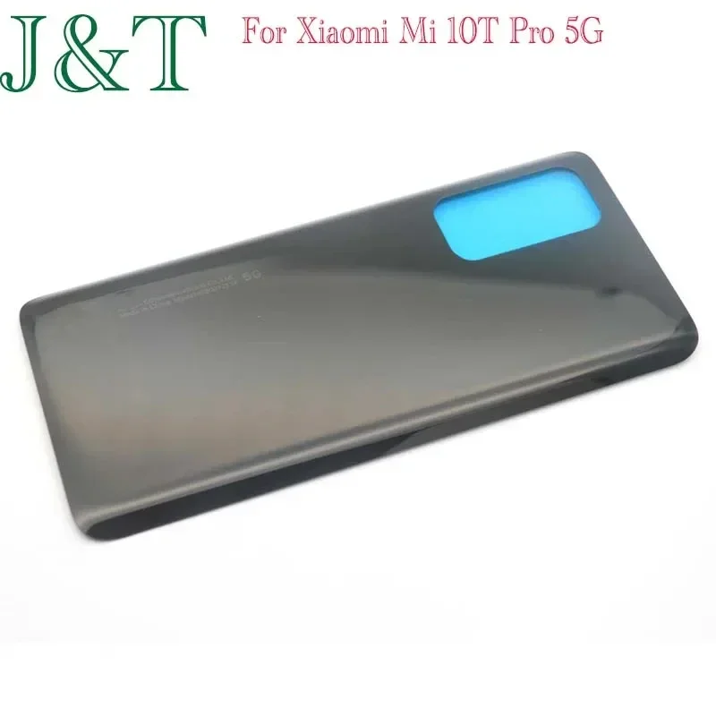 New For Xiaomi Mi 10T Pro 5G Battery Back Cover 3D Glass Panel For Mi 10T Rear Door Housing Case Chassis Add Adhesive Replace