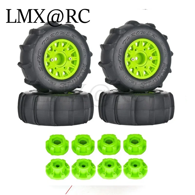 4Pcs 116mm 1/8 1/10 Short Course Truck Sand Tire with 12mm 14mm 17mm Wheel Hex for Slash ARRMA SENTON Vkar SCTX10 RC Car 4Pcs