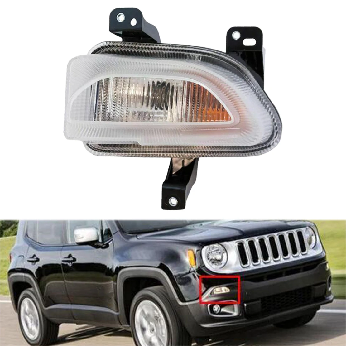 

Передний правый парковочный сигнал поворота, фотолампа для Jeep Renegade 2018 2017 2016 2015, 68256431AA