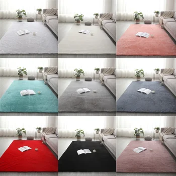 Ultra Soft Faux Rabbit Fur Rug Machine Washable Area Rug for Bedroom Fluffy Rug for Living Room no-Shedding Carpet Sheepskin Rug