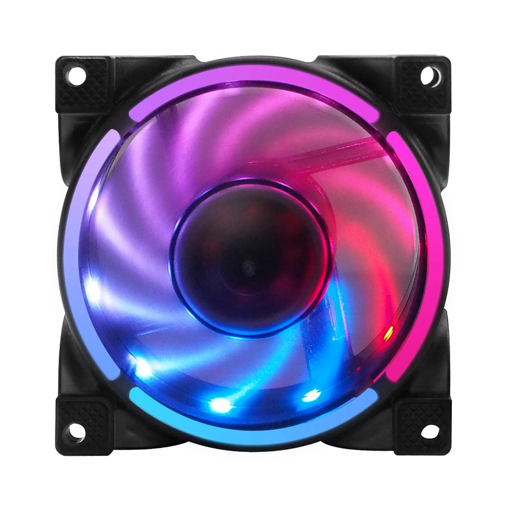 80mm PC Computer Case Fan Ultra Silent LED Cooling Fan Low Noise Fluid Bearing 4Pin PWM 5V 3Pin