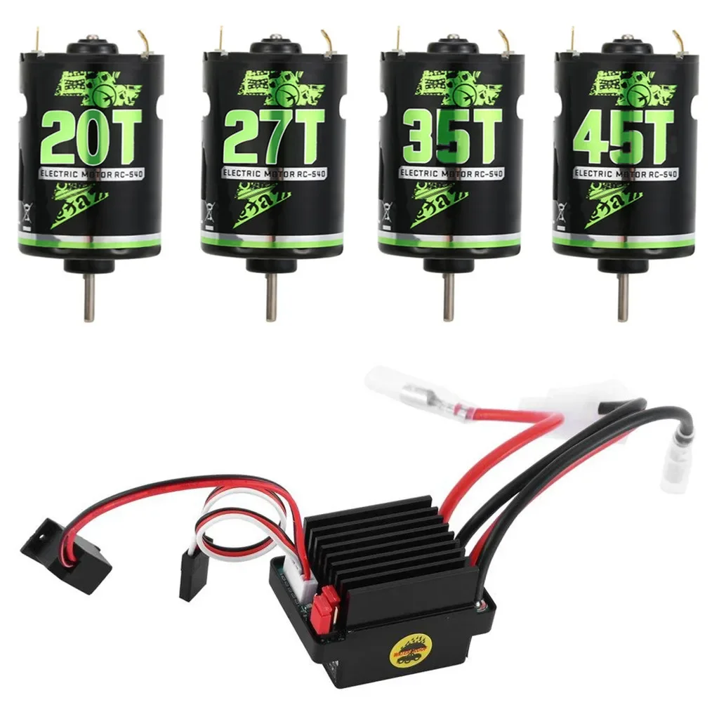 Moteur RC 20T avec ESC 320A, détails des connecteurs et dissipateur thermique