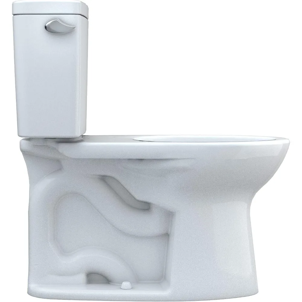 Two-Piece Elongated 1.6 GPF Universal Height TORNADO FLUSH Toilet with CEFIONTECT, Cotton White - CST776CSFG#01 6