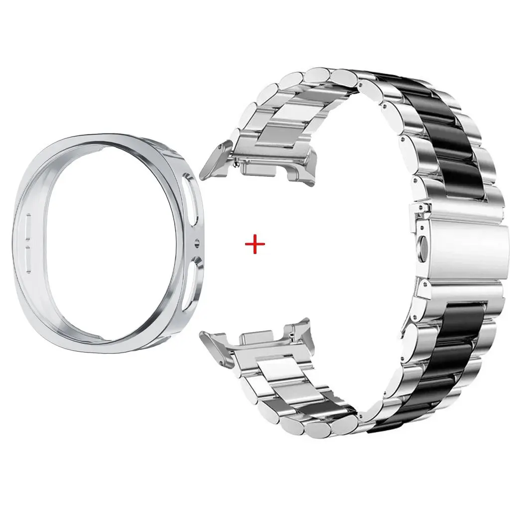 Luxury Stainless Steel Metal Strap with Full Coverage Case - Premium Bracelet Accessory