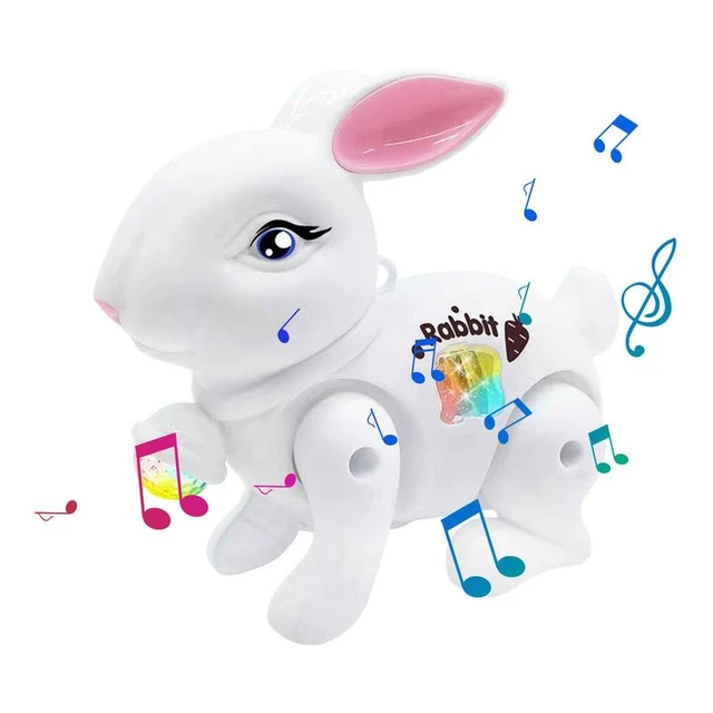 Kids Interactive Rabbit Toys Electronic Interactive Toy Cute Rabbit  Interactive Glow Light Up Musical Rabbit Toy