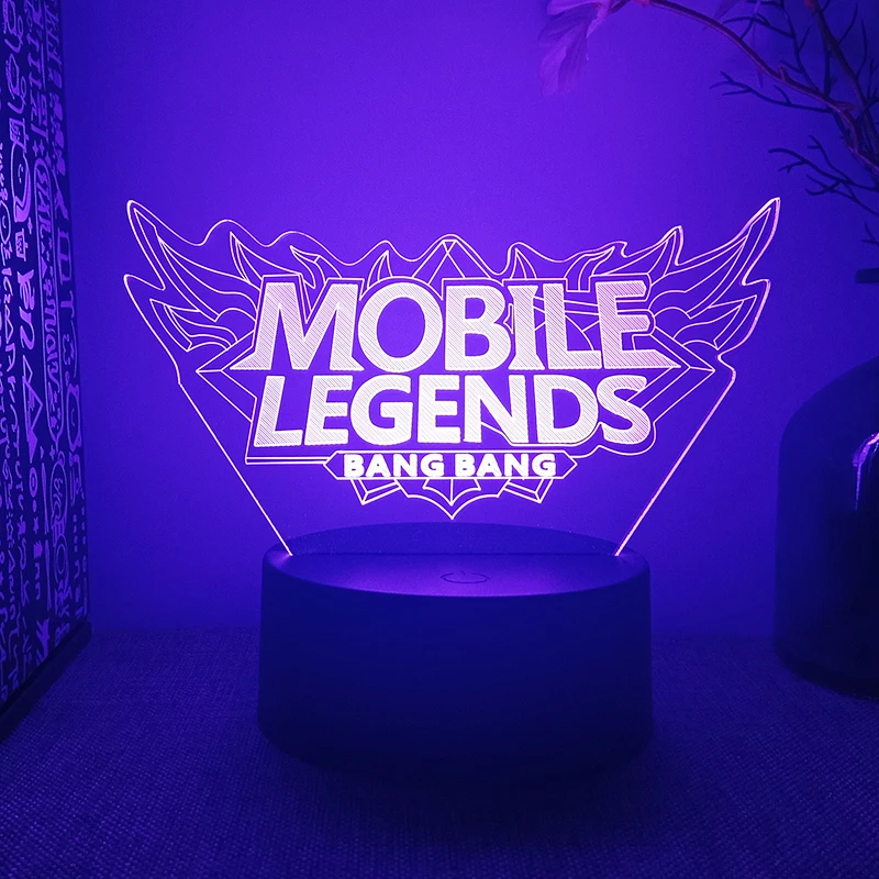 

Mobile Lengends Bang Bang Мобильные удлинители Bang аниме Светодиодная настольная лампа для спальни фигурка манга прикроватные перезаряжаемые ночники Рождественский подарок