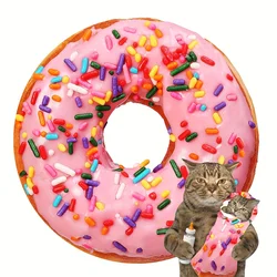 Cozy Super Soft Plush Pizza Blanket - Decorative Round Throw for Bed, Sofa, Camping, and Winter Warmth (Pink Donut)