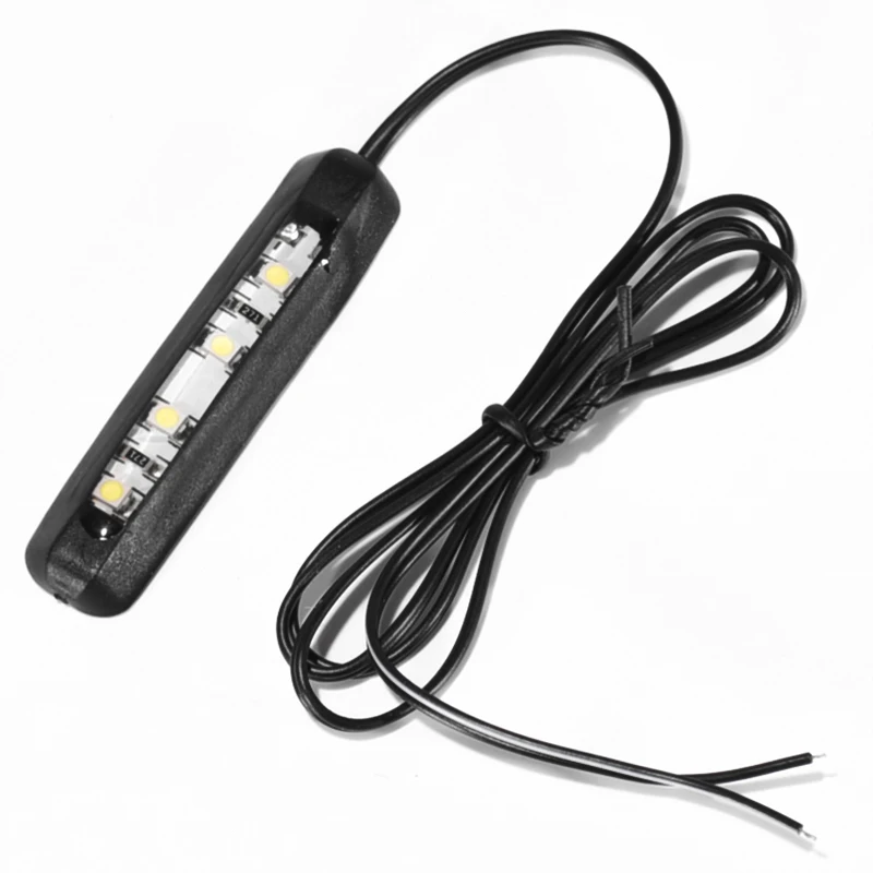 4LED 12V univerzální auto licence talíř lehký spojování motocykl drobný zadní cifra talíř lampa lehký s kabel auto dekorace