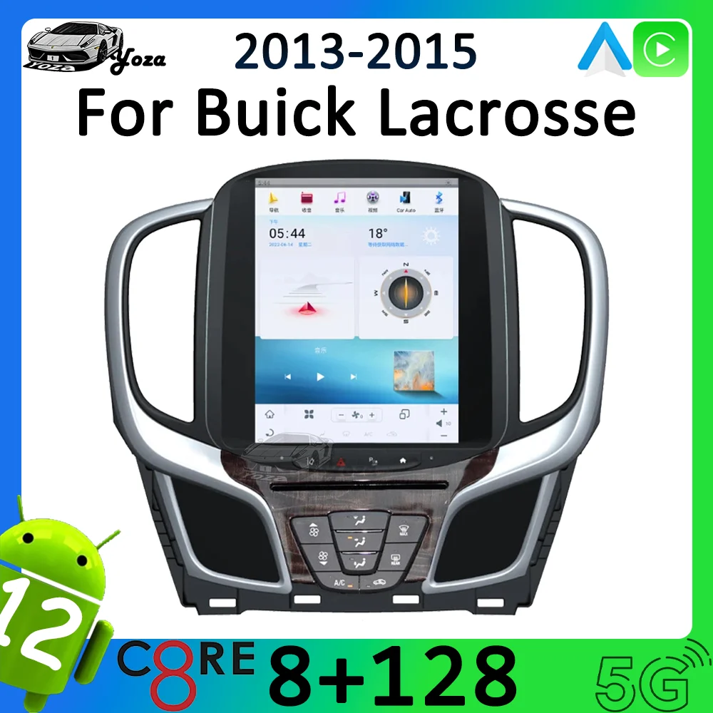 

Автомобильный радиоприемник Yoza Carplay для Buick Lacrosse 2013-2015, Qualcomm Android11 Tesla, экран, мультимедийный плеер, GPS-навигация, 5G WIFI