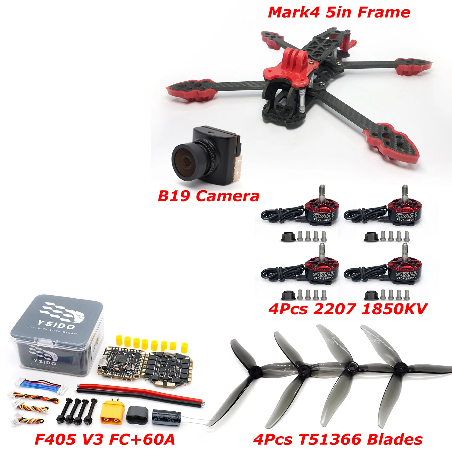 Drone FPV X5F-6S 6S 5G WiFi GPS Course Quadricoptère RC