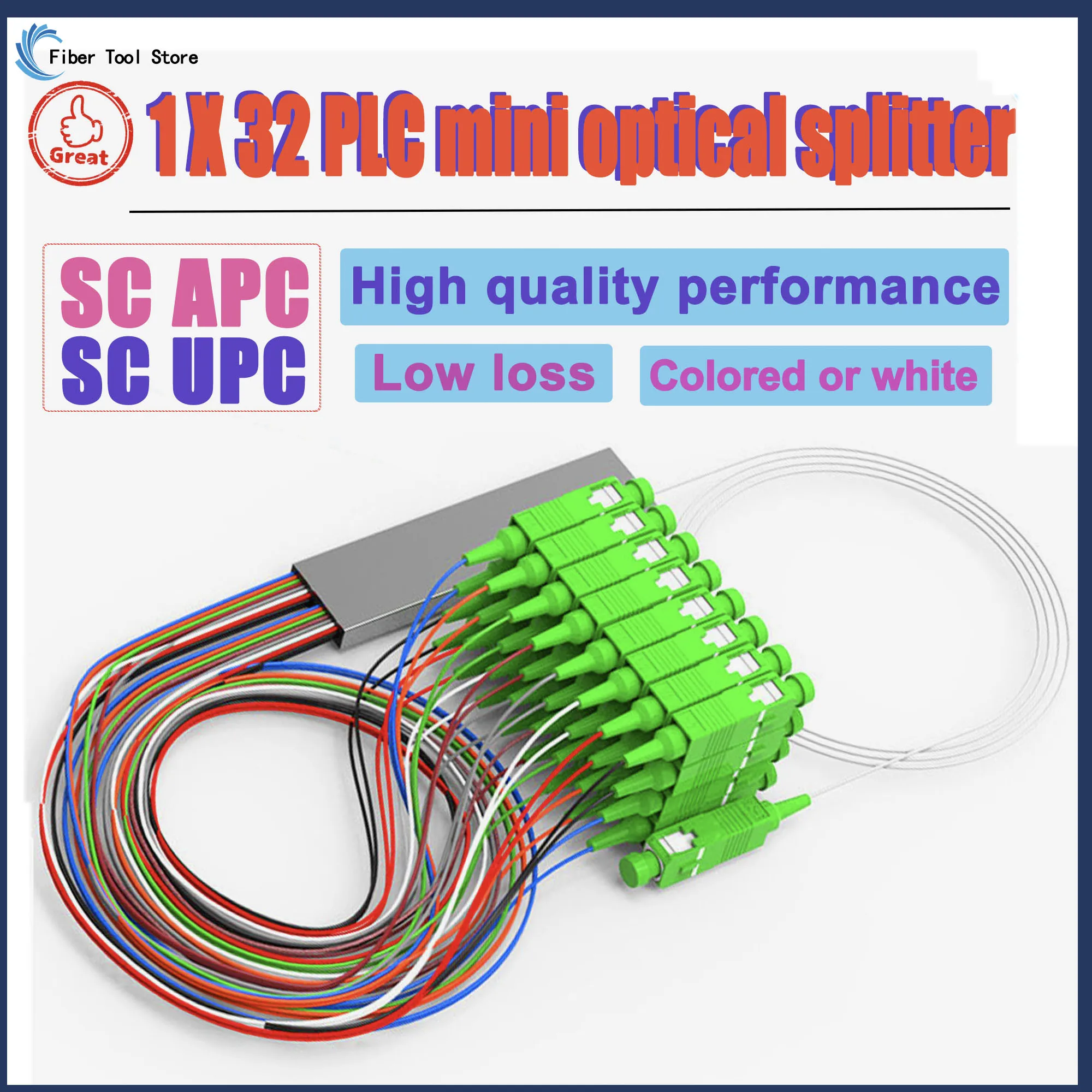 

5 шт. 1x32 волоконно-оптический сплиттер 1X2 1X4 1X8 1X16 1X32 PLC оптоволоконный сплиттер SM оптоволоконный соединитель APC сплиттер Бесплатная доставка