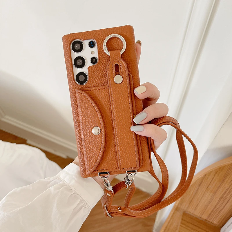 Wrist Strap Neck Lanyard Card Holder Wallet Case - Premium Protective Cover