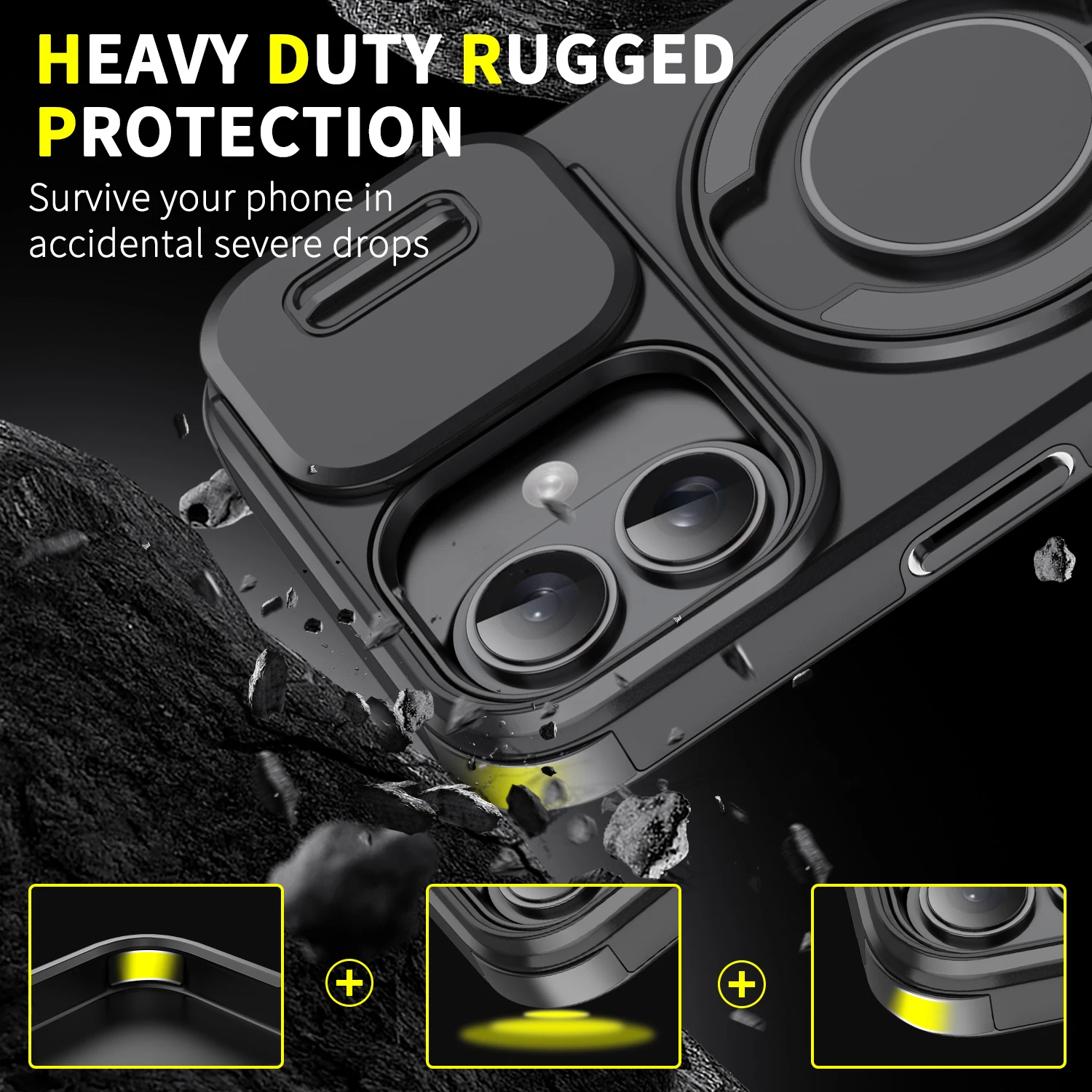 Durable Kickstand Phone Case with Enhanced Protection and Fit