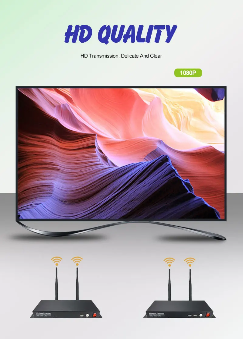 HD Wireless Video Extender AMS WE100 WE100P Video Transmitter and Receiver Support 200M Wireless Transmission 1080P HD Extender