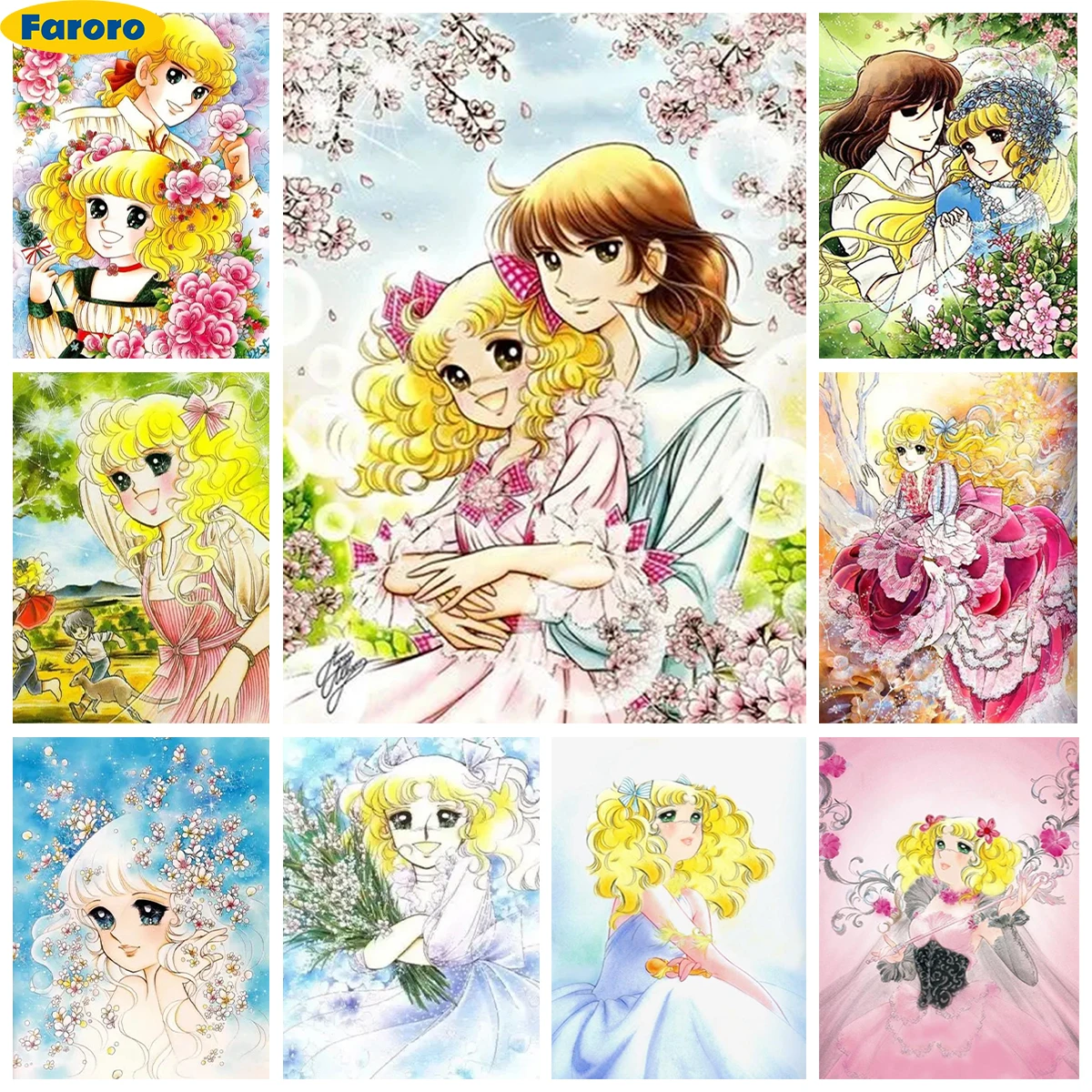 

Comics Candy Candy 5D Diamond Painting Kit Girl Pictures Diy Diamond Embroidery Cross Stitch Girl Handmade Gift Home Wall Decor