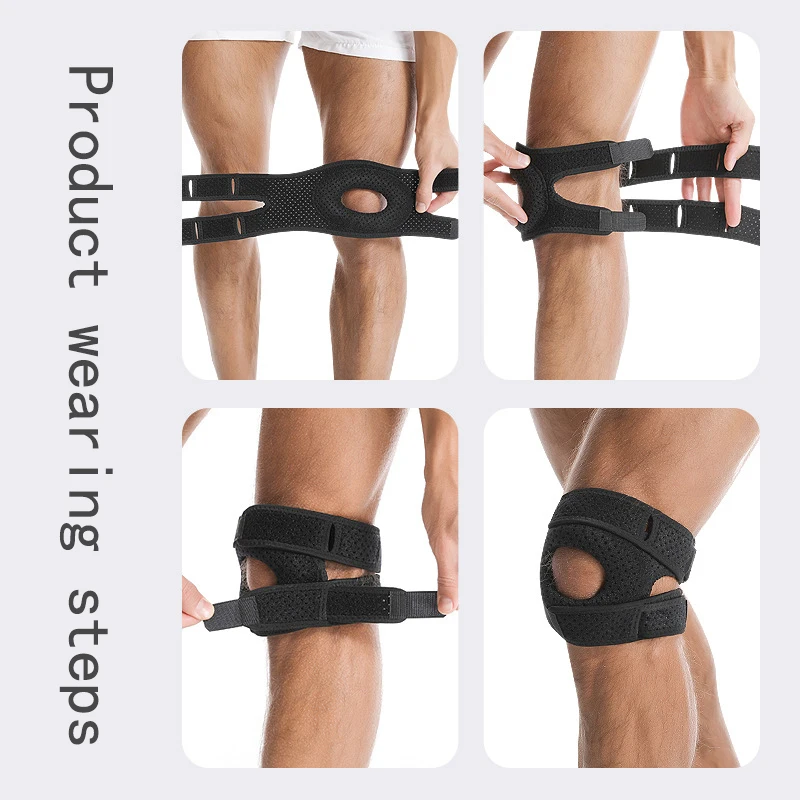 Adjustable Sports Knee Pads Brace Sports Running Tennis Compression Patella Strap Meniscus Knee Protection Gym Safety