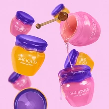 

Honey Moisturizing Lip Balm Lip Gloss Nourishing Anti-wrinkle Anti-cracking Fine Lines Removal Cherry Sleeping Lip Oil Lip Care