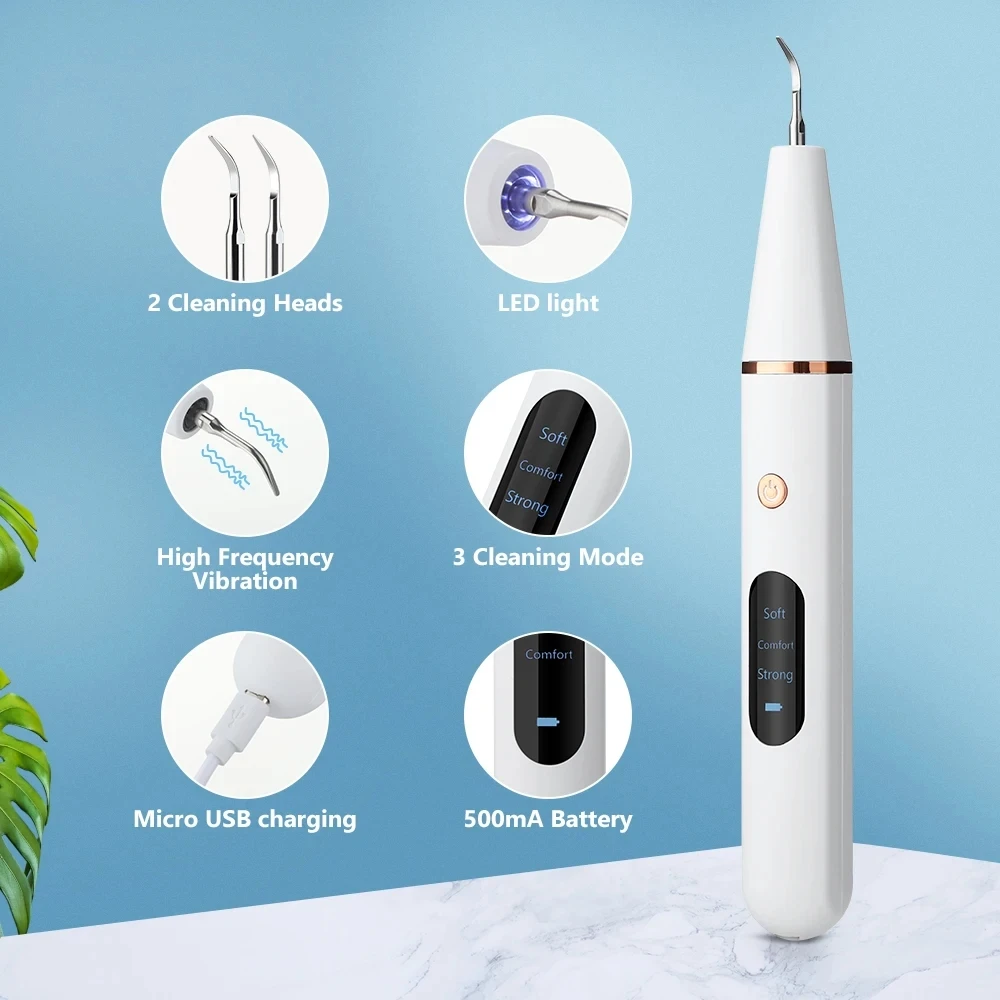 Sonic Cleaner Scaler Calculus Cleaning Tartar Dental Whitening Devices Eliminator Remover Ultra Electic Sonic Tooth Cleaner