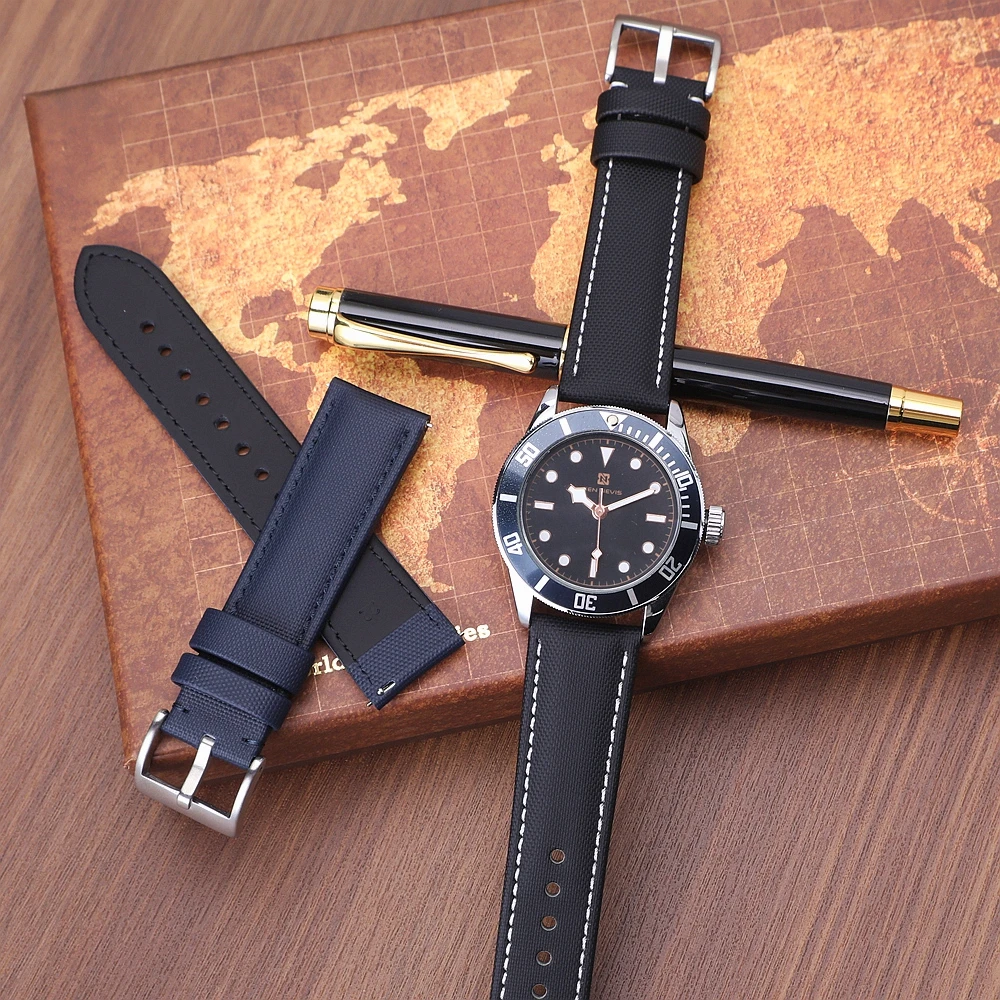 Cinturino Per Orologio In Tela Di Nylon Traspirante 18mm/20mm/22mm - Foto 9