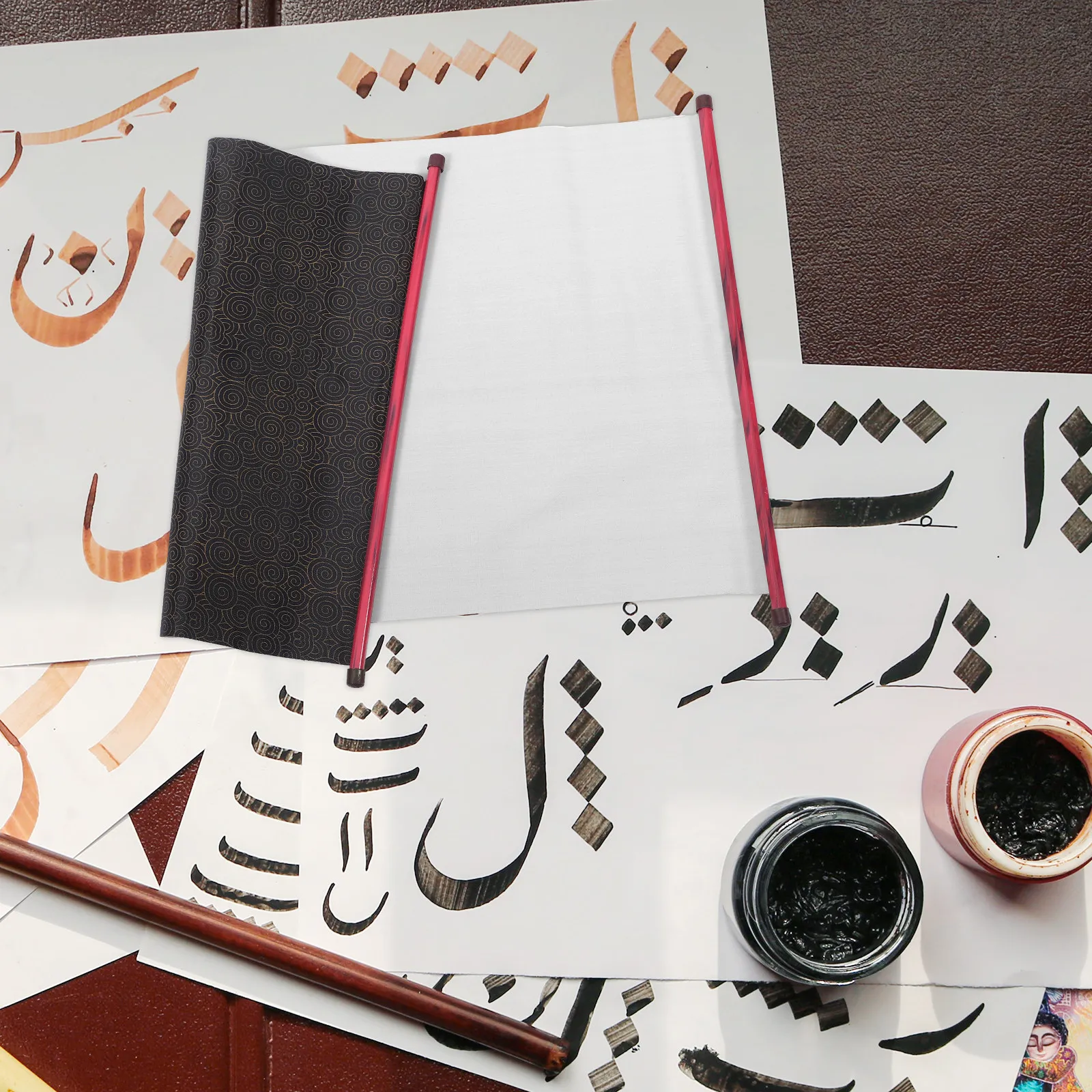 중국 서예 초보자를 위한 재사용 가능한 서예 천 물 연습 매트 휴대용 소형 경량 디자인 가정 학습용