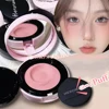 Moisturizing Air Cushion Powder Blusher Mud with Puff Soft Fog Whitening Natural Brightening Face Blush Cream Cheek Blush Makeup 1