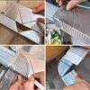  90 Degree Multifunctional Square Tube Rounded Corner Ruler Drawing Tool Multi-Drawing Ruler Precision Angle And Arc Marking To 4