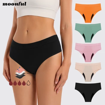Mutandine mestruali da donna Bikini a prova di perdite ciclo mestruale forte biancheria intima assorbenti slip mestruali a flusso abbondante mutande mestruali 1