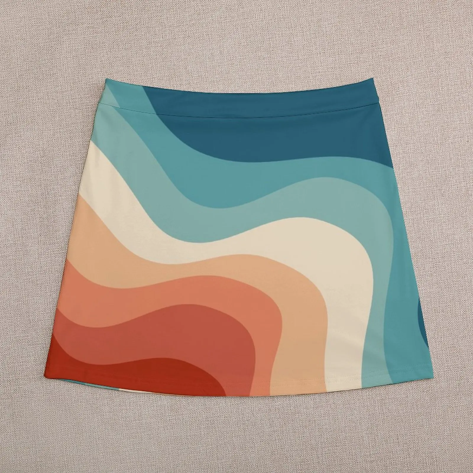 Retro style waves Mini Skirt korean style 90s aesthetic