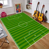 Green Soccer Field Carpet for Children's Room Game Large Area Rug Luxury Home Decor Non-Slip Children's Playmat Play Home Decor 2