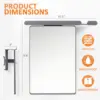 TAILI Acrylic Mirror With Wall Suction Shower Mirror with Razor Holder For Man Shaving Women Makeup Portable Travel Bathroom 6