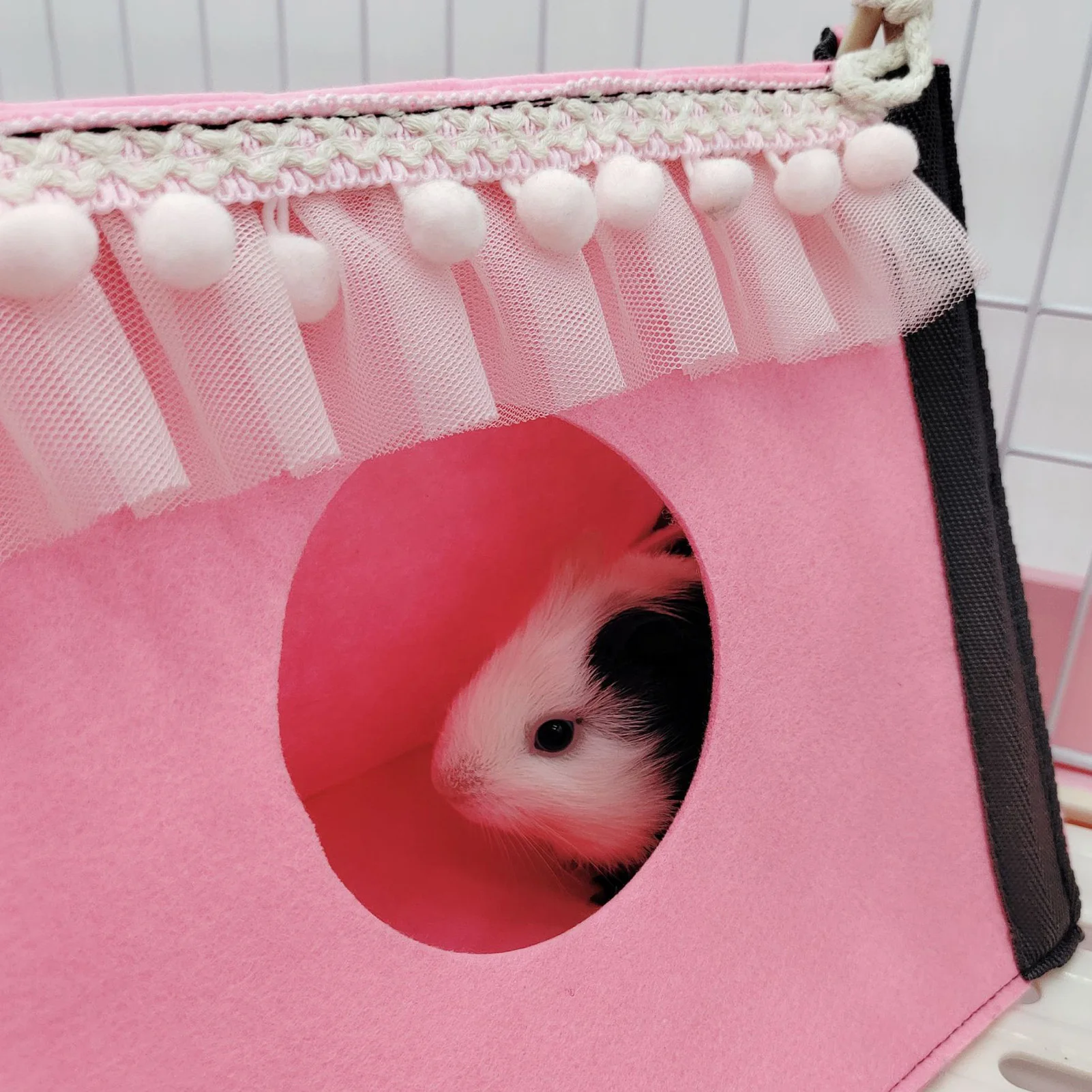 Hamster Hideout Tent Rabbit Rat Tunnel House Small Animal Tube Toy Warm Nest Habitat