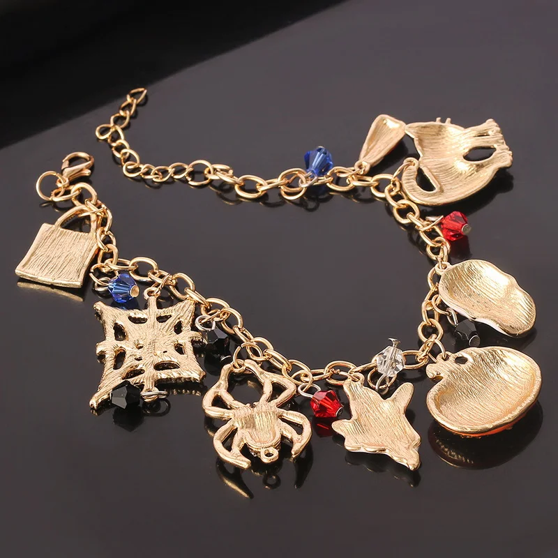 64Pcs Halloween Charms Bulk Set - 16 Style Alloy Skull, Spider & Witch Charms For Jewelry Making