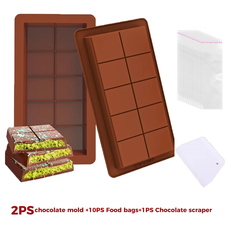 Stampo Silicone Per Barrette Cereali - 2 Pezzi 8 Cavit&agrave;, Antiaderente Per Cioccolato E Torte