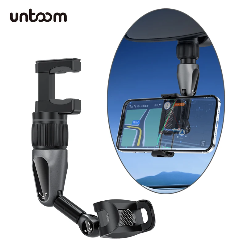 

Universal Car Phone Holder Adjustable Car Rear View Mirror Mobile Phone Holder GPS Bracket Seat Hanging Clip For iPhone Xiaomi