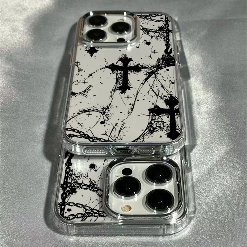 Dark Gothic Cross Mark TPU Case Cover