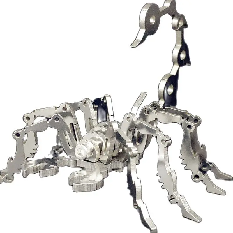 3D Metal Puzzle Scorpion Models Kits Steel Warcraft DIY Assembled Jigsaw Detachable Educational Toys Puzzles Gifts For Adult 4