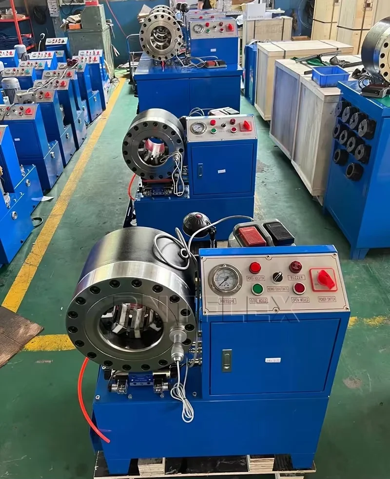 Cheap Factory Price Automatic High Pressure 1/4" to 2" Hydraulic Pipe Rubber Hose Crimping Press Machine with 10 sets Dies 6