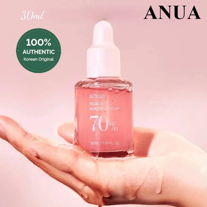 Korean Anua Peach 70% Nicotinamide Serum Faciales Acne Lotion Tone for Glass Brightens Skin Originales Beauty Skincare Product