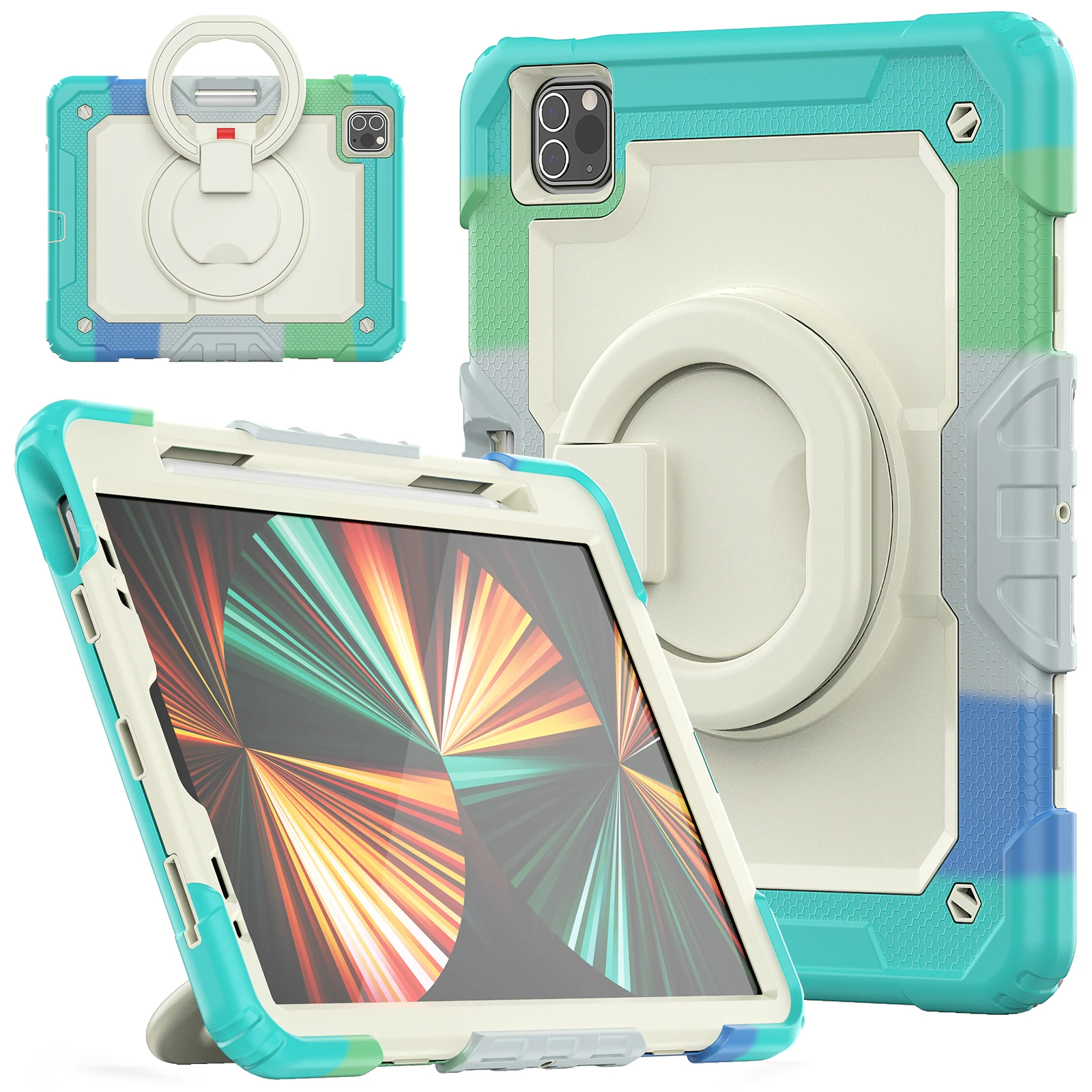 

Case For iPad Pro 11 inch 2018 2020 Cover Shockproof Anti-fall Heavy Rugged Duty Tablet Shell For iPad Air 5/4 10.9" 2021 Case