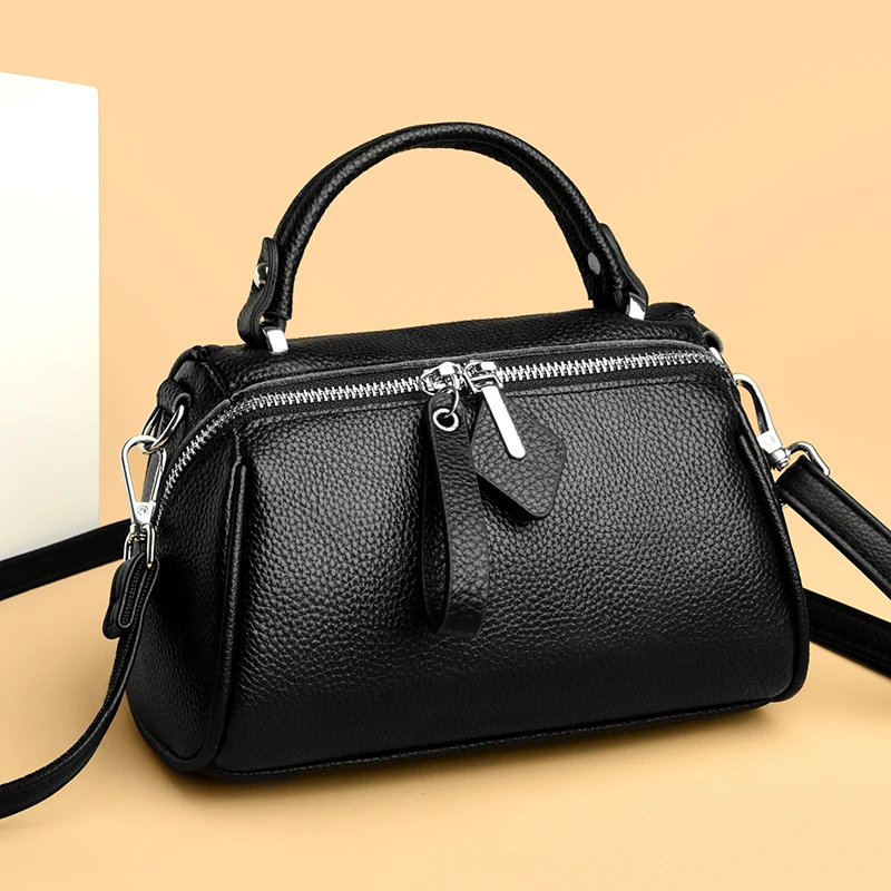 حقيبة كتف من جلد البقر للنساء ، جلد البقر ، البساط...