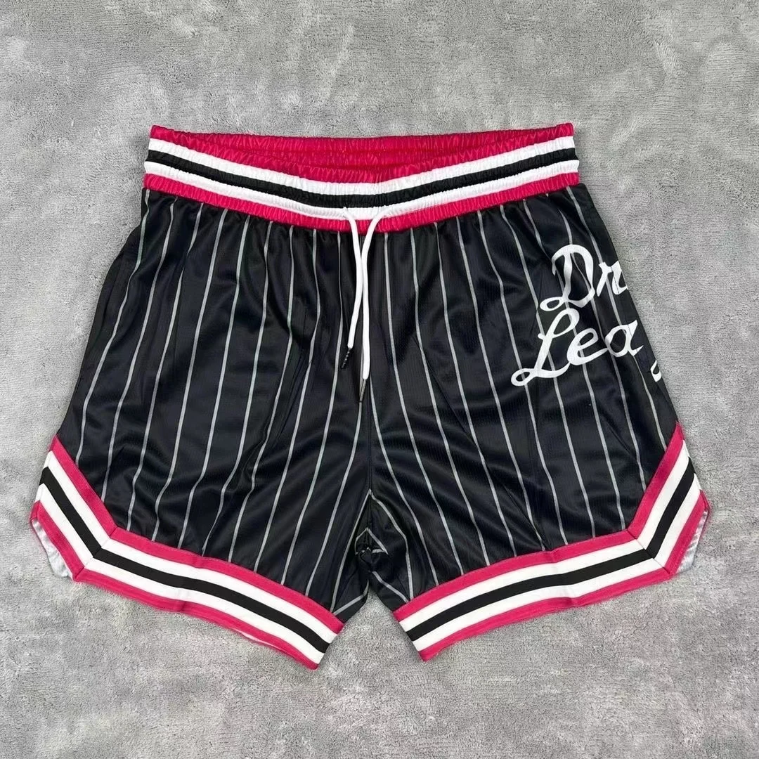 Mens Shorts Basketball Sports Training Jogging Gym Bodybuilding Slim Stripe Varsity Street Summer Beach 2