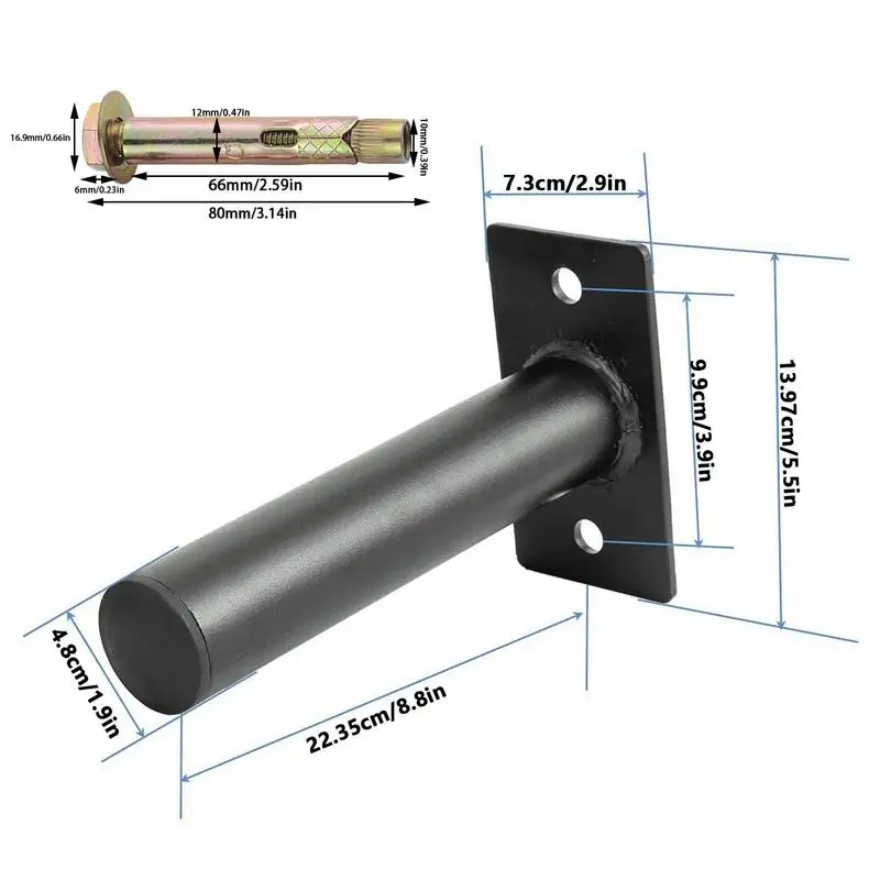 Wall Mounted Weight Barbell Plate Holder For Home Gym Storage