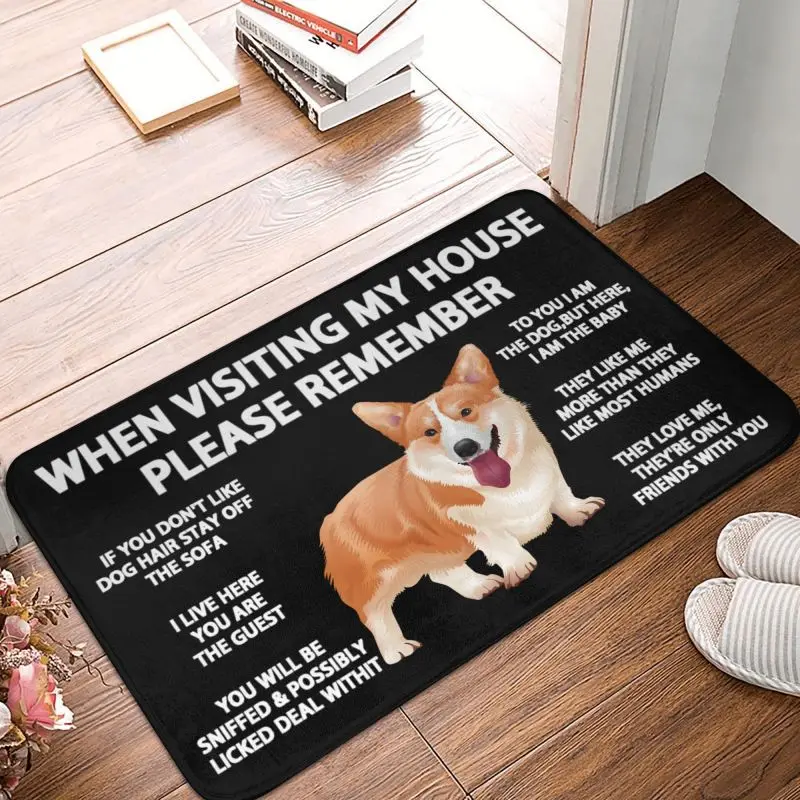 Пользовательский Придверный коврик Pembroke Welsh Corgi Dog, противоскользящий напольный коврик для входа в спальню