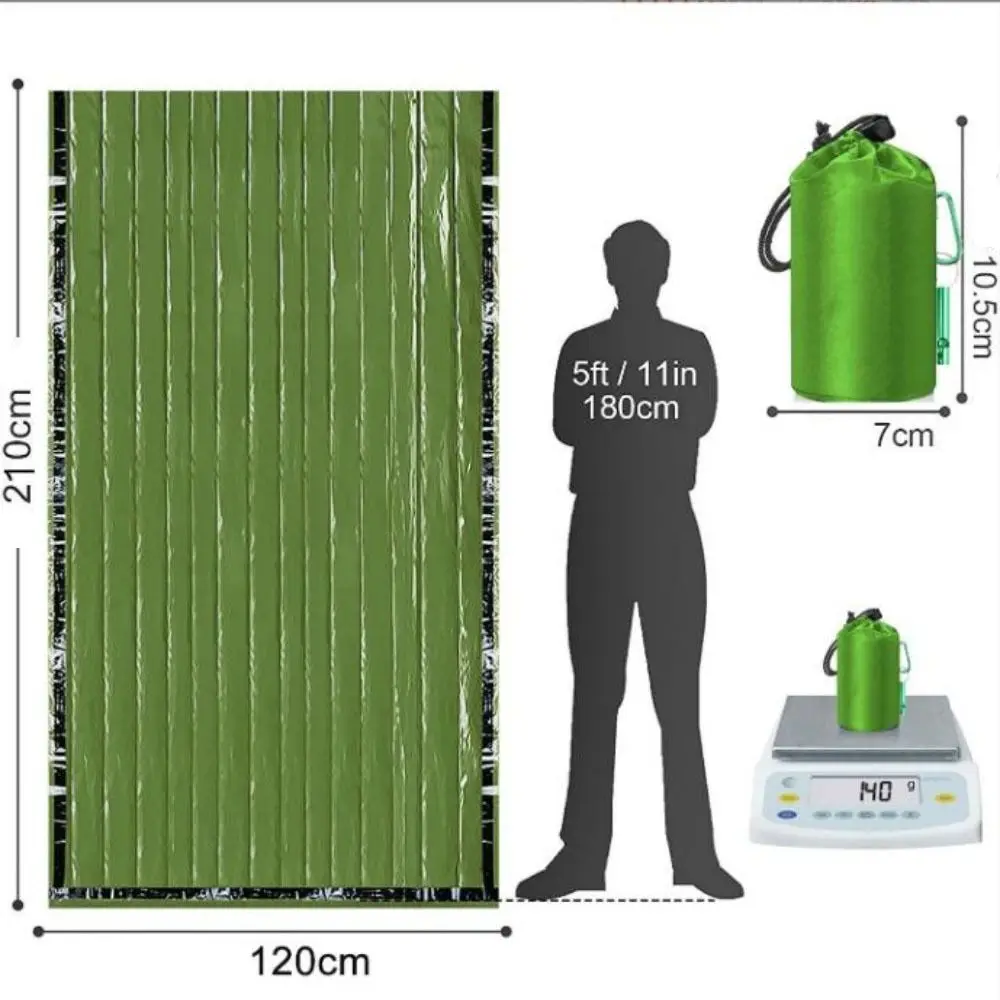 Waterproof Emergency Survival Blanket 9 Styles with Storage Bag Whistle Curtain Sleeping Bag Portable Outdoor Blanket