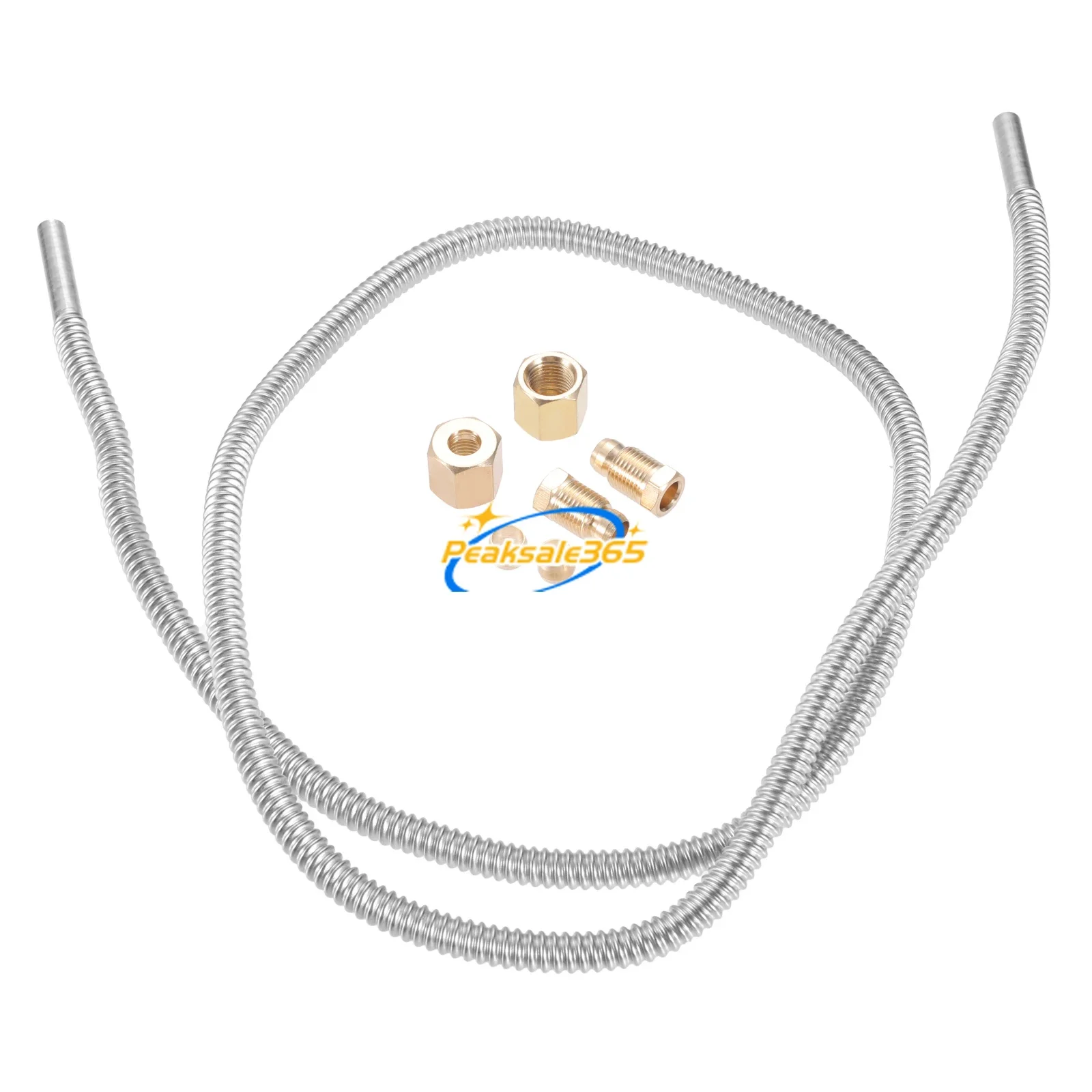 Pilot Tube Fittings Flexible Stainless Steel Line 2 kits 1/4" OD 36In fits Robertshaw Honeywell Natural Gas Propane Replace