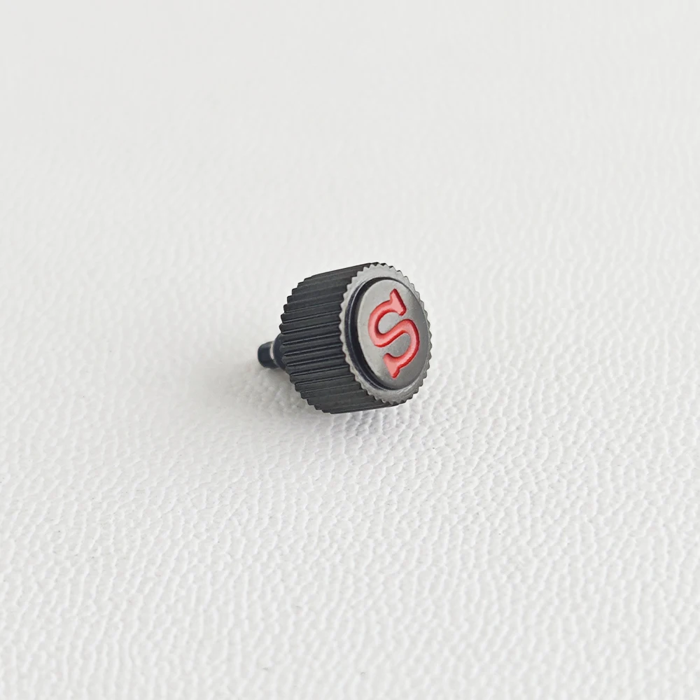 High-Quality Screw-in Case Replacement Watch Crown with Engraved 'S' and Crown Tube