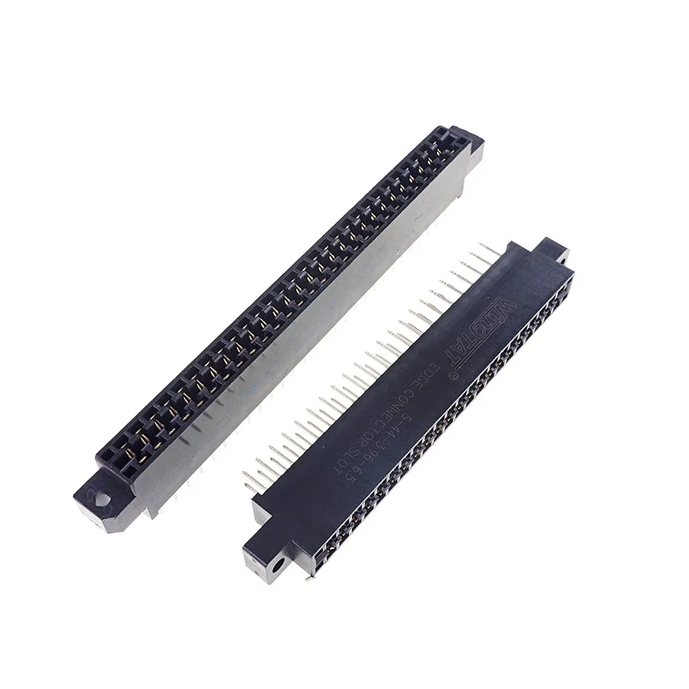 Borda Slot para Cartão Conector 3.96 mm 44 56 Pinos Linha Pcb Soquete de Solda Dip Montar Orelhas Placa Soquete Peças